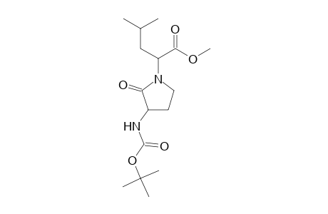 2-[3-(tert-butoxycarbonylamino)-2-keto-pyrrolidino]-4-methyl-valeric acid methyl ester