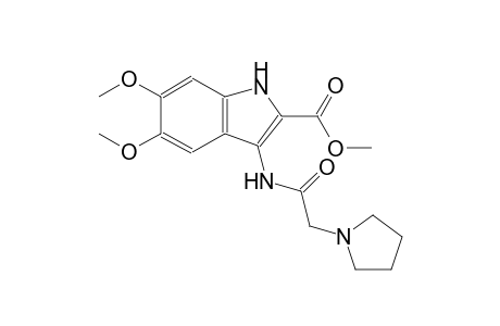 methyl 5,6-dimethoxy-3-[(1-pyrrolidinylacetyl)amino]-1H-indole-2-carboxylate