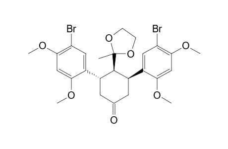 (3S,5S)-3,5-bis(5-bromo-2,4-dimethoxyphenyl)-4-(2-methyl-1,3-dioxolan-2-yl)cyclohexan-1-one