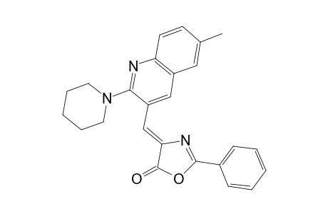 (4Z)-4-[(6-methyl-2-piperidin-1-yl-quinolin-3-yl)methylidene]-2-phenyl-1,3-oxazol-5-one