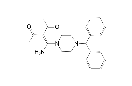 3-[Amino(4-benzhydryl-1-piperazinyl)methylene]-2,4-pentanedione