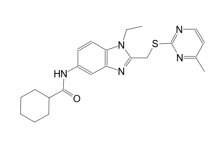 cyclohexanecarboxamide, N-[1-ethyl-2-[[(4-methyl-2-pyrimidinyl)thio]methyl]-1H-benzimidazol-5-yl]-
