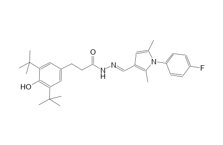 3-(3,5-ditert-butyl-4-hydroxyphenyl)-N'-{(E)-[1-(4-fluorophenyl)-2,5-dimethyl-1H-pyrrol-3-yl]methylidene}propanohydrazide