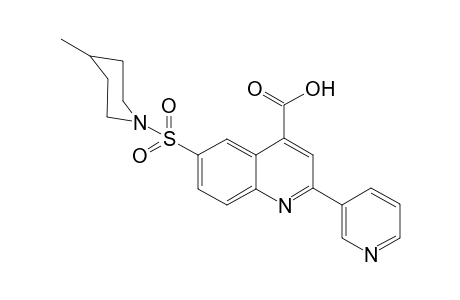 6-(4-Methylpiperidin-1-yl)sulfonyl-2-pyridin-3-yl-quinoline-4-carboxylic acid