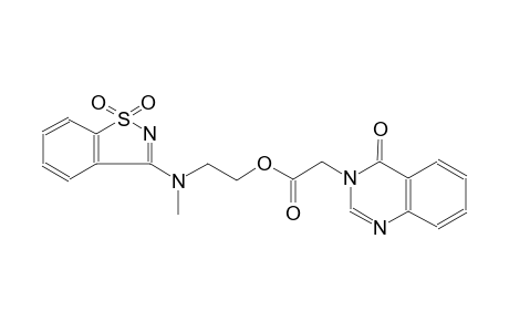 3-quinazolineacetic acid, 3,4-dihydro-4-oxo-, 2-[(1,1-dioxido-1,2-benzisothiazol-3-yl)methylamino]ethyl ester
