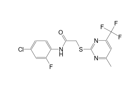 N-(4-chloro-2-fluorophenyl)-2-{[4-methyl-6-(trifluoromethyl)-2-pyrimidinyl]sulfanyl}acetamide