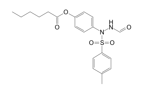 Hexanoic acid, 4-[2-formyl-1-[(4-methylphenyl)sulfonyl]hydrazinyl]phenyl ester