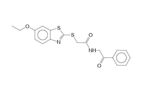 2-[(6-ethoxy-1,3-benzothiazol-2-yl)sulfanyl]-N-(2-oxo-2-phenylethyl)acetamide