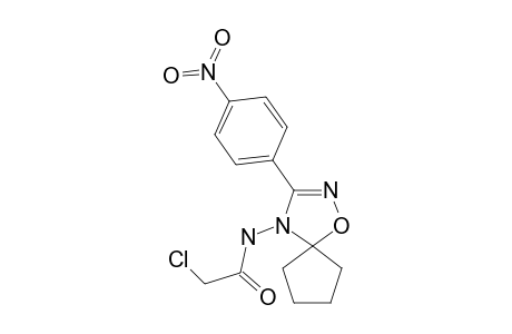 2-chloro-N-[3-(4-nitrophenyl)-1-oxa-2,4-diazaspiro[4.4]non-2-en-4-yl]acetamide