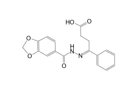 1,3-benzodioxole-5-carboxylic acid, 2-[(E)-3-carboxy-1-phenylpropylidene]hydrazide