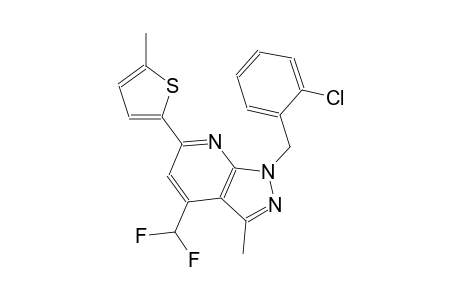 1H-pyrazolo[3,4-b]pyridine, 1-[(2-chlorophenyl)methyl]-4-(difluoromethyl)-3-methyl-6-(5-methyl-2-thienyl)-