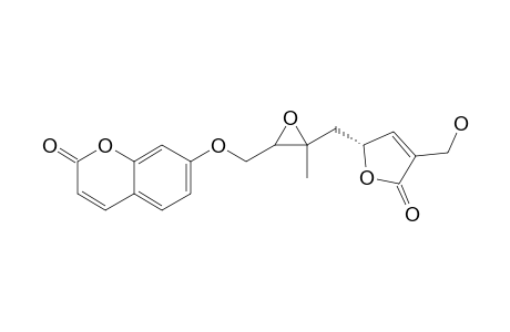 EXCAVATIN-L;MAJOR-DIASTEREOMER;(5'R)-7-[4-(2,5-DIHYDRO-3-HYDROXYMETHYL-2-OXO-5-FURANYL)-2,3-EPOXY-3-METHYLBUTYLOXY]-COUMARIN