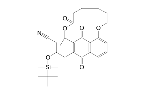 11H-12,10-Ethanylylidene-9H-1,8-benzodioxacyclotridecin-17-butanenitr ile, .beta.-[[(1,1-dimethylethyl)dimethylsilyl]oxy]-2,3,4,5,6,7-hexahydro- 9-methyl-7,11,16-trioxo-, (R*,R*)-(.+-.)-