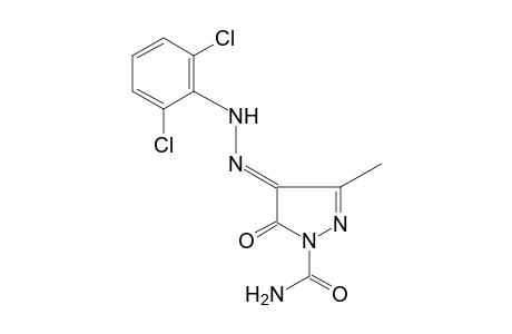 4-[(2,6-DICHLOROPHENYL)HYDRAZONO]-3-METHYL-5-OXO-2-PYRAZOLINE-1-CARBOXAMIDE