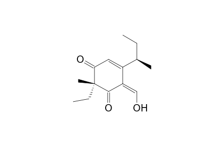 4-Cyclohexene-1,3-dione, 2-ethyl-6-(hydroxymethylene)-2-methyl-5-(1-methylpropyl)-, (R*,R*)-(+)-
