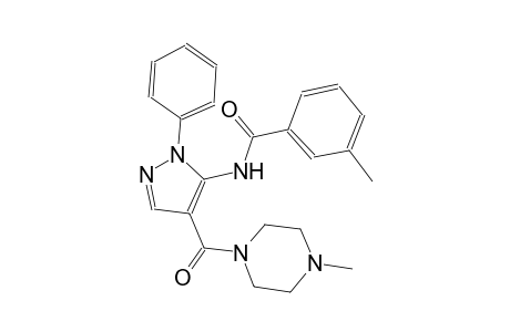 benzamide, 3-methyl-N-[4-[(4-methyl-1-piperazinyl)carbonyl]-1-phenyl-1H-pyrazol-5-yl]-