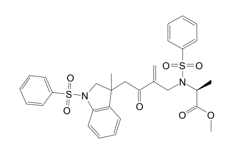 Methyl (2S)-2-{2-[2-(3-methyl-1-phenylsulfonyl-2,3-dihydro-1H-3-indolyl)acetyl]allyl(phenyl)sulphonamido}propanoate
