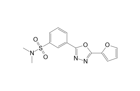 3-[5-(furan-2-yl)-1,3,4-oxadiazol-2-yl]-N,N-dimethylbenzene-1-sulfonamide