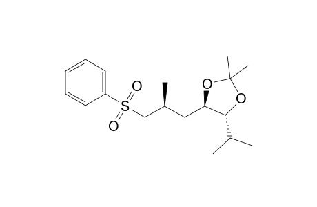 (4R,5R)-2,2-dimethyl-4-[(2S)-2-methyl-3-(phenylsulfonyl)propyl]-5-propan-2-yl-1,3-dioxolane