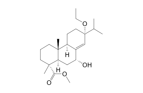Methyl 13.alpha.-ethoxy-7.alpha.-hydroxyabiet-8(14)-enoate, Methyl[1R-(1.alpha.,4a.beta.,4b.alpha.,7.alpha.,9.alpha.,10a.alpha.)]-1,2,3,4,4a,4b,5,6,7,9,10,10a-dodecahydro-7-ethoxy-9-hydroxy-1,4a-dimethyl-7-(1-methylethyl)phenanthrene-1-carboxylate
