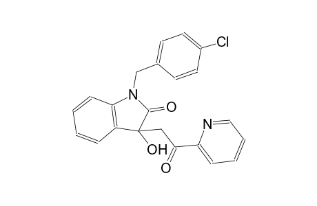 1-(4-chlorobenzyl)-3-hydroxy-3-[2-oxo-2-(2-pyridinyl)ethyl]-1,3-dihydro-2H-indol-2-one