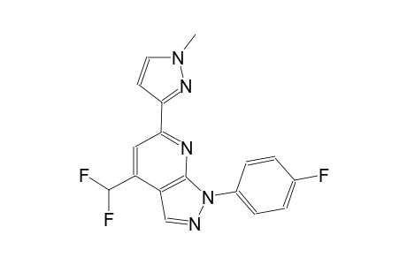 1H-pyrazolo[3,4-b]pyridine, 4-(difluoromethyl)-1-(4-fluorophenyl)-6-(1-methyl-1H-pyrazol-3-yl)-