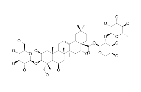 MIMUSOPSIDE-B;3-O-BETA-D-GLUCOPYRANOSYL-16-ALPHA-HYDROXY-PROTOBASSIC-ACID-28-O-ALPHA-L-RHAMNOPYRANOSYL-(1->2)-ALPHA-L-ARABINOPYRANOSIDE