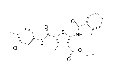 3-thiophenecarboxylic acid, 5-[[(3-chloro-4-methylphenyl)amino]carbonyl]-4-methyl-2-[(2-methylbenzoyl)amino]-, ethyl ester