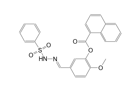 2-methoxy-5-{(E)-[(phenylsulfonyl)hydrazono]methyl}phenyl 1-naphthoate