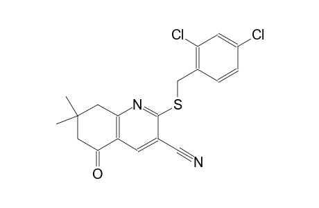 2-[(2,4-dichlorobenzyl)sulfanyl]-7,7-dimethyl-5-oxo-5,6,7,8-tetrahydro-3-quinolinecarbonitrile