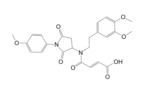 (2E)-4-{[2-(3,4-dimethoxyphenyl)ethyl][1-(4-methoxyphenyl)-2,5-dioxo-3-pyrrolidinyl]amino}-4-oxo-2-butenoic acid