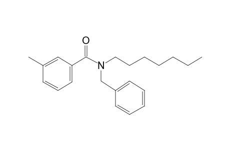 Benzamide, 3-methyl-N-benzyl-N-heptyl-