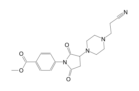 methyl 4-{3-[4-(2-cyanoethyl)-1-piperazinyl]-2,5-dioxo-1-pyrrolidinyl}benzoate