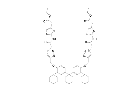 Diethyl 2,2'-(((2,2'-((((cyclohexane-1,1-diylbis(2-cyclohexyl-4,1-phenylene))bis(oxy))bis(methylene))bis(1H-1,2,3-triazole-4,1-diyl))bis(acetyl))bis(azanediyl))bis(thiazole-2,4-diyl))diacetate