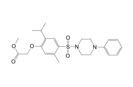 Acetic acid, 2-[5-methyl-2-(1-methylethyl)-4-[(4-phenyl-1-piperazinyl)sulfonyl]phenoxy]-, methyl ester