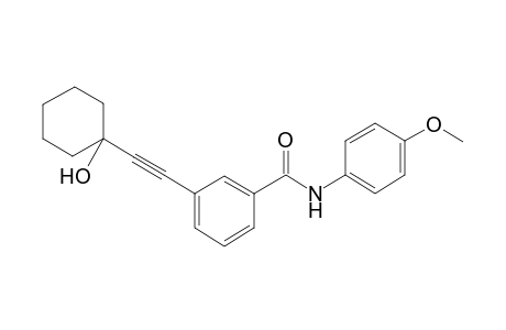 3-[(1-Hydroxycyclohexyl)ethynyl]-N-(4-methoxyphenyl)benzamide
