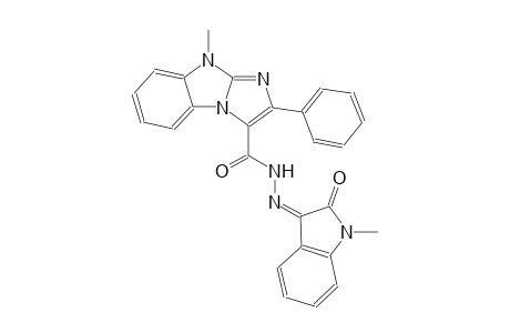 9-methyl-N'-[(3Z)-1-methyl-2-oxo-1,2-dihydro-3H-indol-3-ylidene]-2-phenyl-9H-imidazo[1,2-a]benzimidazole-3-carbohydrazide