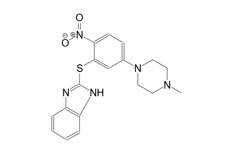 1H-benzimidazole, 2-[[5-(4-methyl-1-piperazinyl)-2-nitrophenyl]thio]-