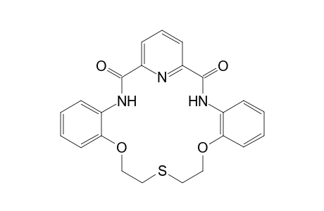 3,15,21-Triaza-4,5;13,14-dibenzo-6,12-dioxa-9-thiabicyclo[15.3.1]heneicosa-1(21),17,19-triene-2,16-dione