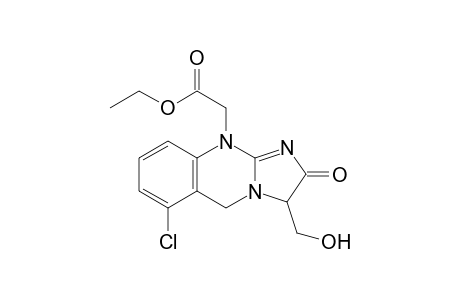 Imidazo[2,1-b]quinazoline-10(5H)-acetic acid, 6-chloro-2,3-dihydro-3-hydroxy-3-methyl-2-oxo-, ethyl ester