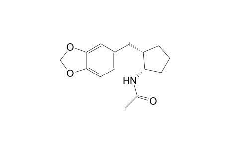 cis-N-acetyl-2-(3,4-methylenedioxybenzyl)cyclopentylamine