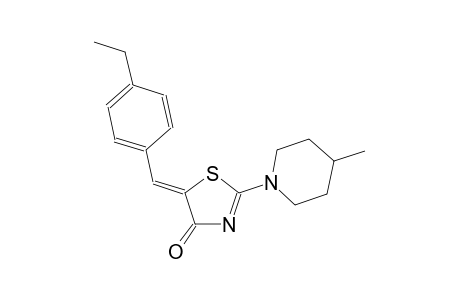 (5Z)-5-(4-ethylbenzylidene)-2-(4-methyl-1-piperidinyl)-1,3-thiazol-4(5H)-one