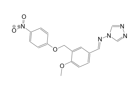 N-((E)-{4-methoxy-3-[(4-nitrophenoxy)methyl]phenyl}methylidene)-4H-1,2,4-triazol-4-amine