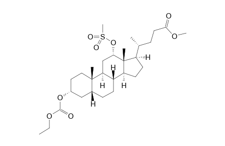 3alpha-Ethoxycarbonyloxy-12alpha-methylsulfonyloxy-5beta-cholan-acid-methyl ester