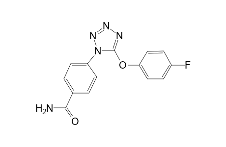 4-[5-(4-fluoranylphenoxy)-1,2,3,4-tetrazol-1-yl]benzamide