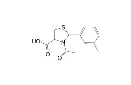 3-acetyl-2-(3-methylphenyl)-1,3-thiazolidine-4-carboxylic acid