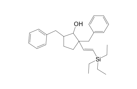 2,5-Dibenzyl-2-(2-triethylsilylethenyl)-1-cyclopentanol