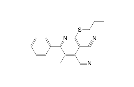 3,4-pyridinedicarbonitrile, 5-methyl-6-phenyl-2-(propylthio)-