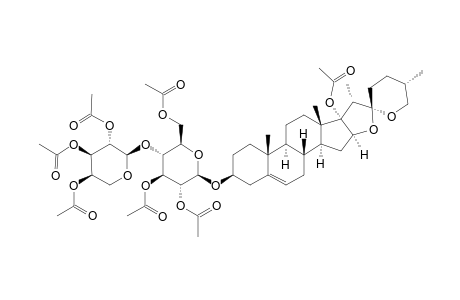 PENNOGENIN-3-O-ALPHA-L-ARABINOPYRANOSYL-(1->4)-BETA-D-GLUCOPYRANOSID-PERACETATE