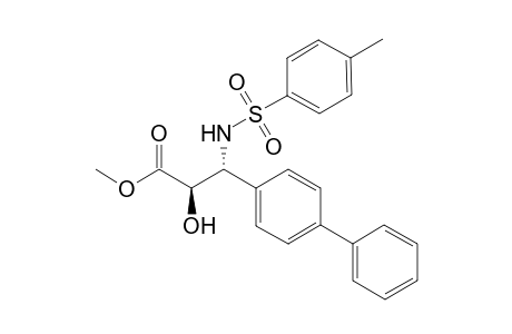 trans-Methyl 2-hydroxy-3-(p-phenyl)phenyl-3'-(N-tosylamino)propanoate